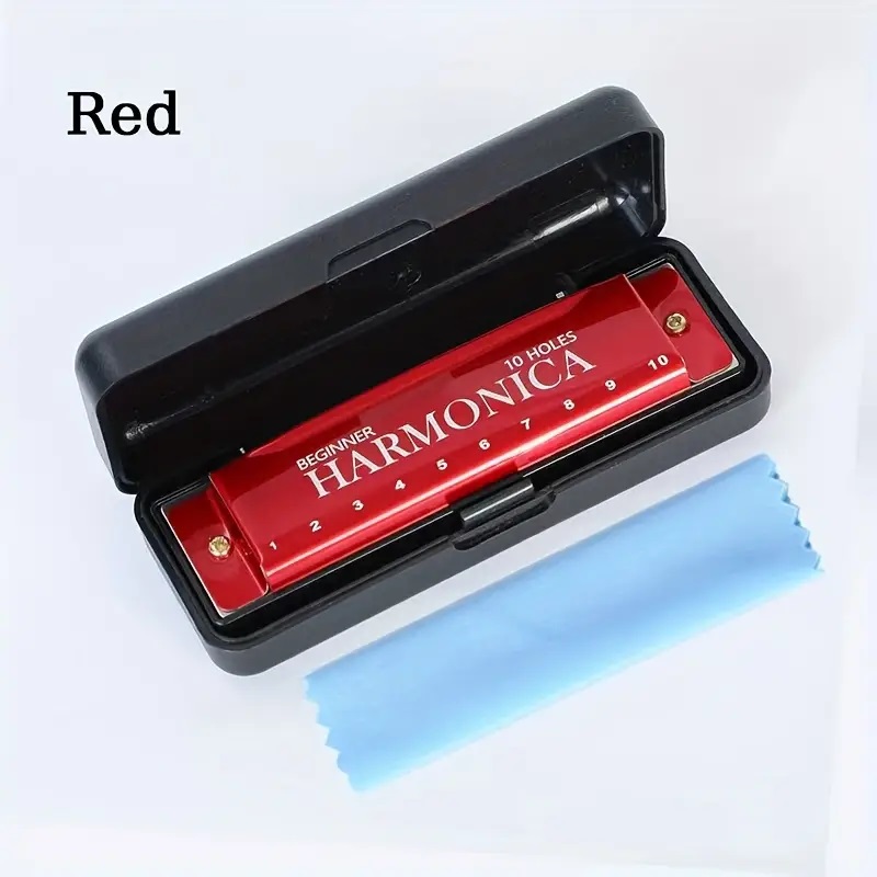 Beginner'S 10-Hole C Key Professional Blues Harmonica | Mouth Organ